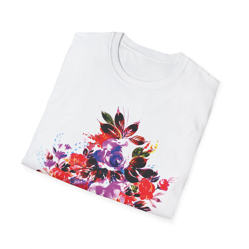 Minimal Floral Unisex T-Shirt - Everyday Wear