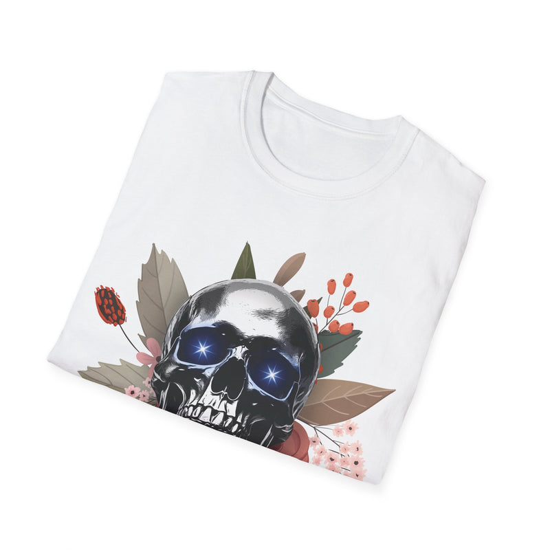 Gothic Floral Skull Unisex T-Shirt - Edgy and Trendy Design for Halloween & Everyday Wear