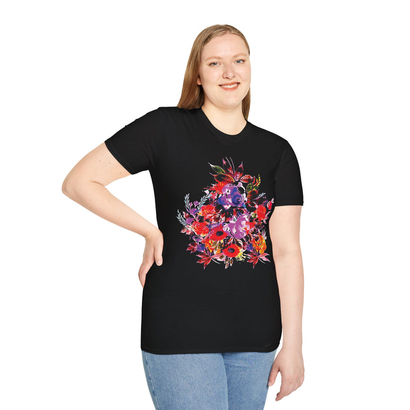 Minimal Floral Unisex T-Shirt - Everyday Wear