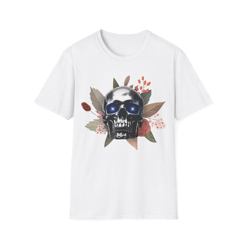 Gothic Floral Skull Unisex T-Shirt - Edgy and Trendy Design for Halloween & Everyday Wear