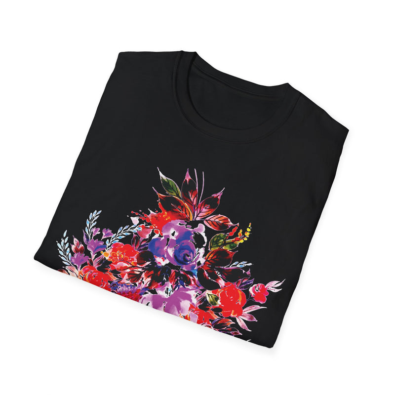 Minimal Floral Unisex T-Shirt - Everyday Wear