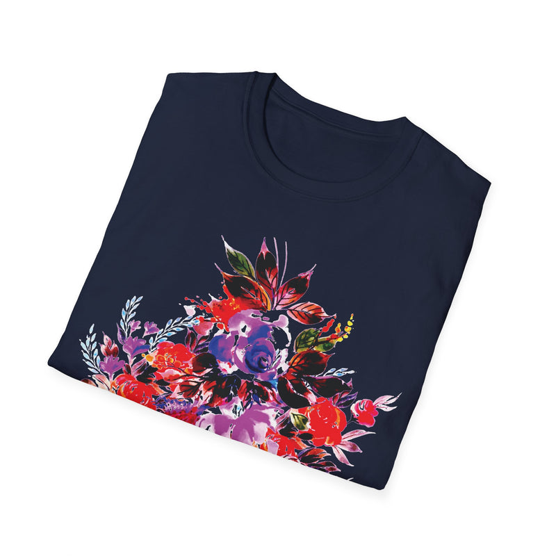 Minimal Floral Unisex T-Shirt - Everyday Wear