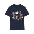 Gothic Floral Skull Unisex T-Shirt - Edgy and Trendy Design for Halloween & Everyday Wear