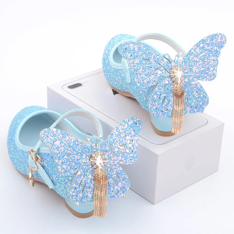 Fringed Butterfly Knot Princess Shoes