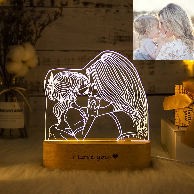 Customized Photo Text Acrylic Lamp