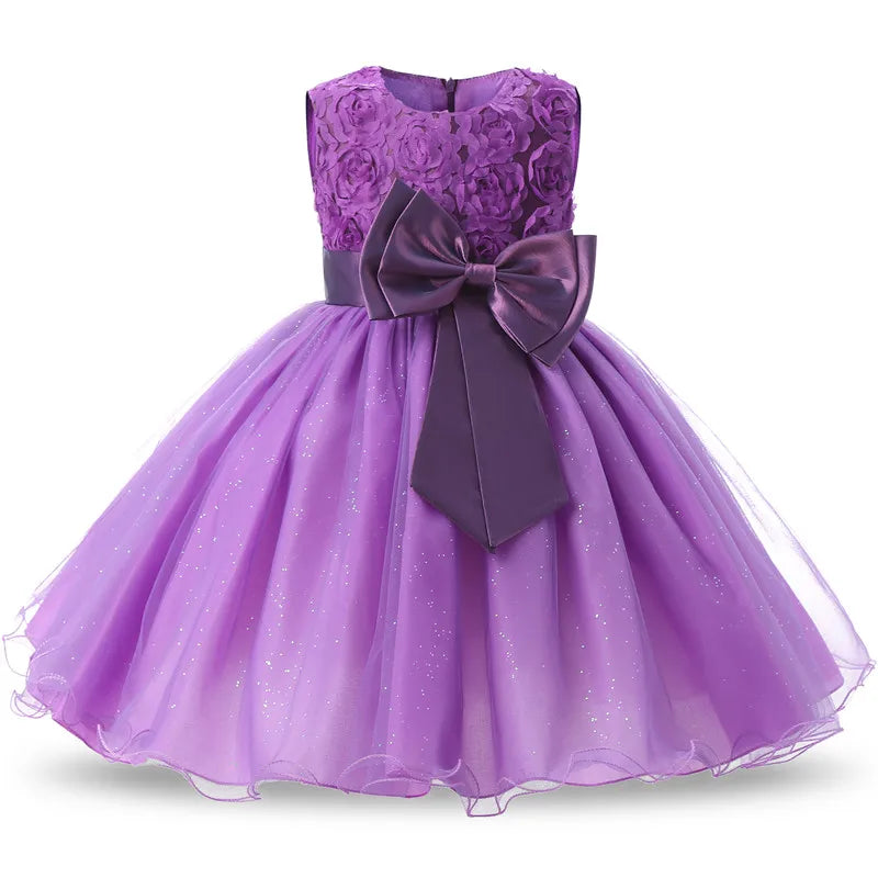 Girls Flower Wedding Gown Dress