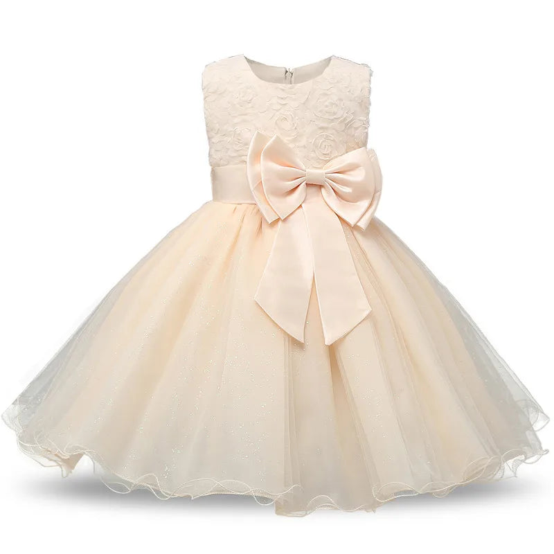 Girls Flower Wedding Gown Dress