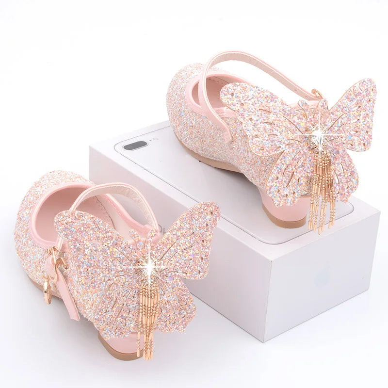 Fringed Butterfly Knot Princess Shoes