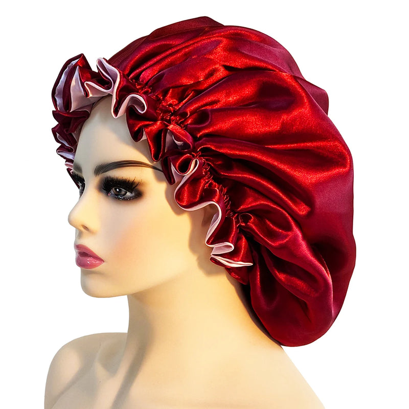 Double Layer Silk Hair Cap