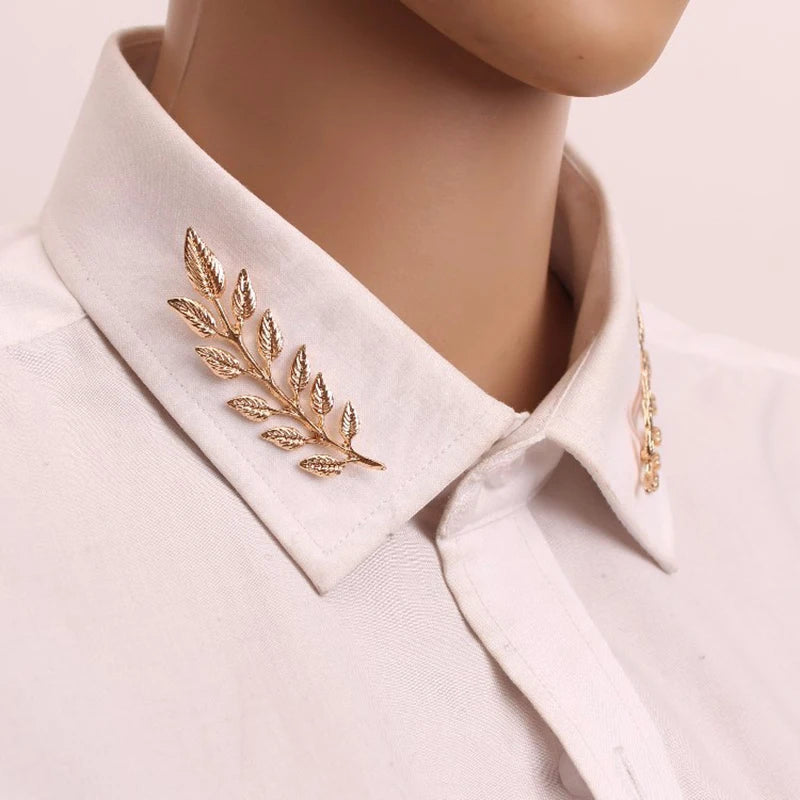 Fashion Zinc Alloy Leaf Brooch