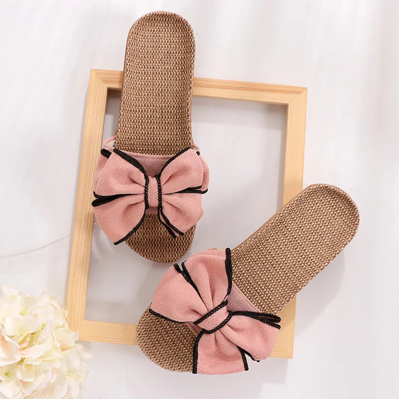 Bow-knot Soft Floor Home Slipper