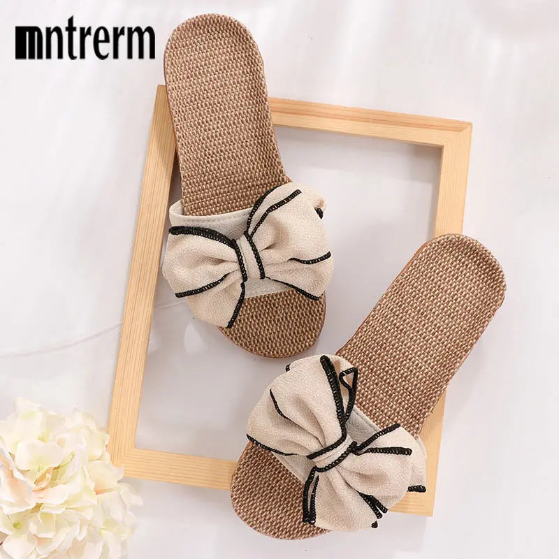 Bow-knot Soft Floor Home Slipper