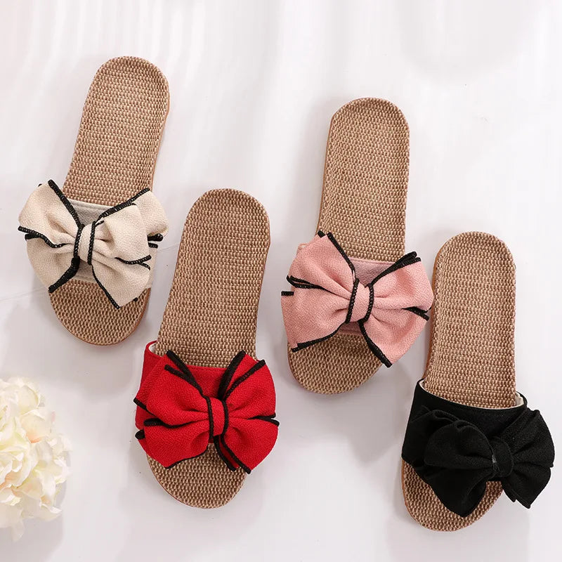 Bow-knot Soft Floor Home Slipper