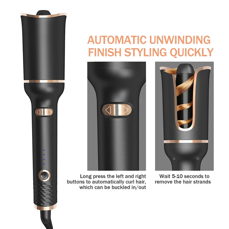 Auto Rotating Ceramic Hair Curler