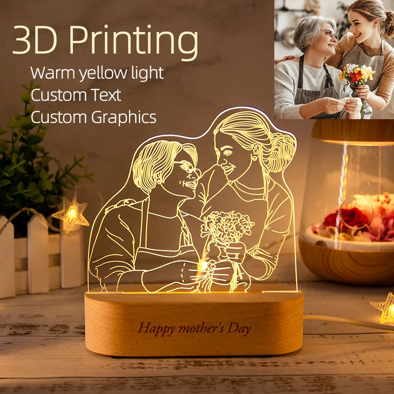 Customized Photo Text Acrylic Lamp