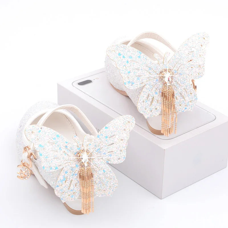 Fringed Butterfly Knot Princess Shoes