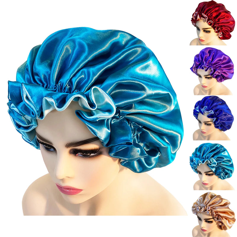 Double Layer Silk Hair Cap