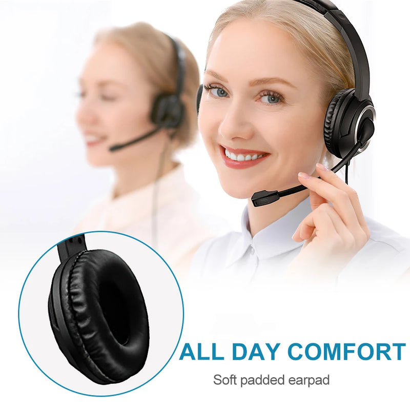 Wired USB Call Center Headphon