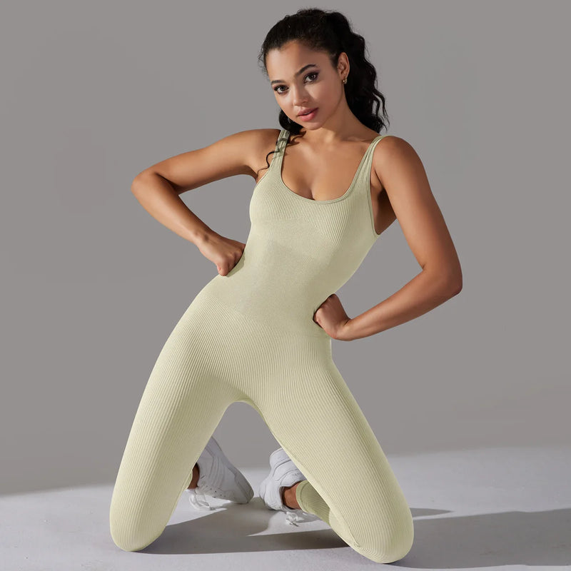 One Piece Seamless Knitted Sport Jumpsuit