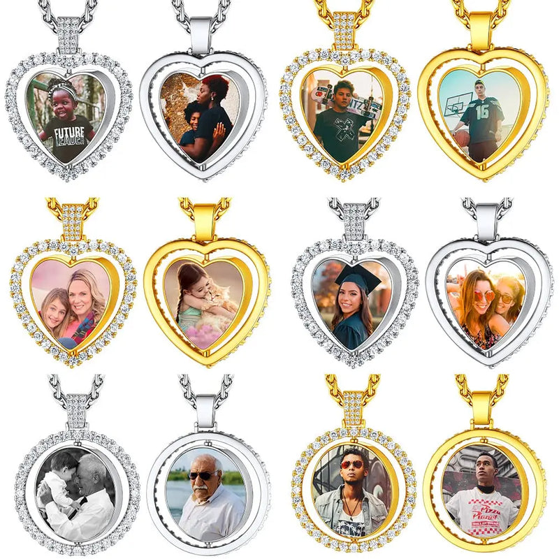 Customized Heart Photo Necklace