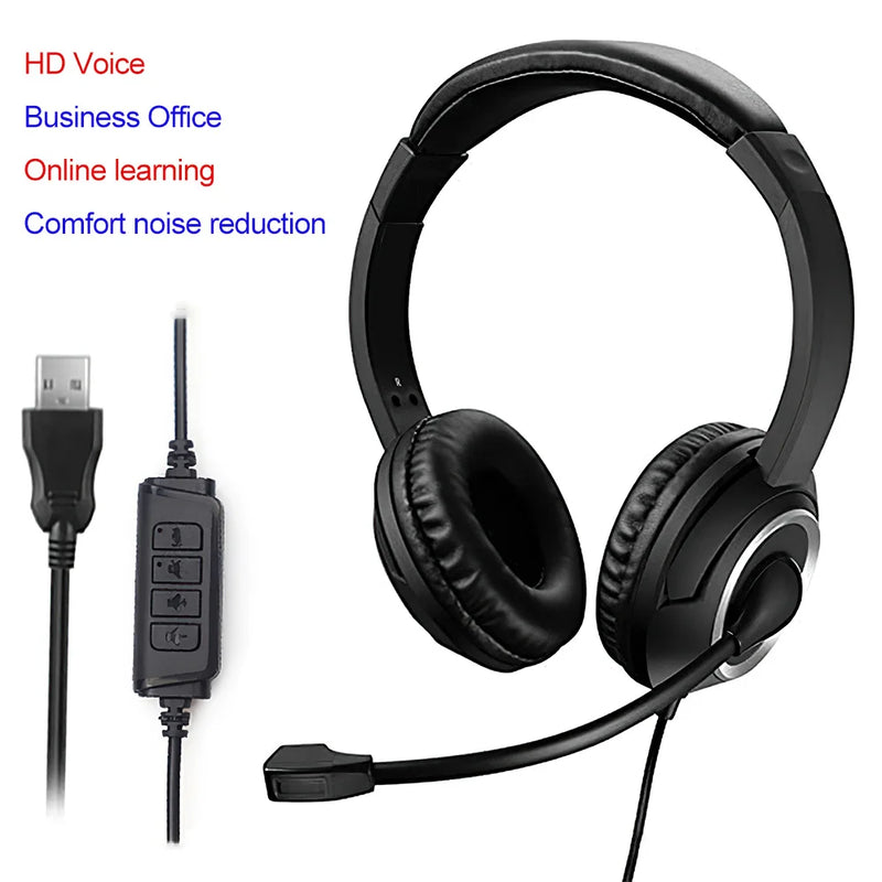 Wired USB Call Center Headphon