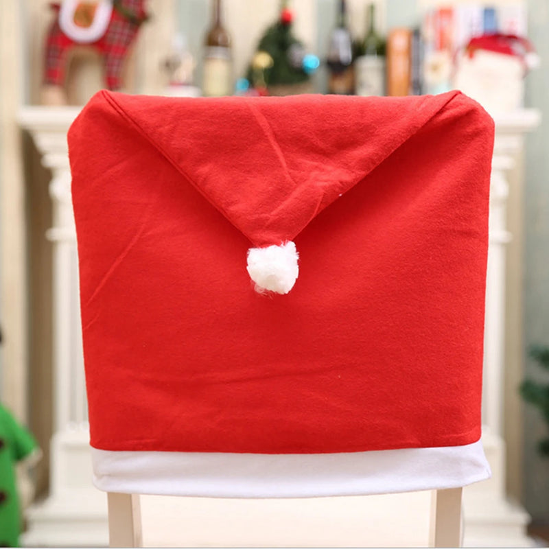 Santa Chair Table Christmas Hat