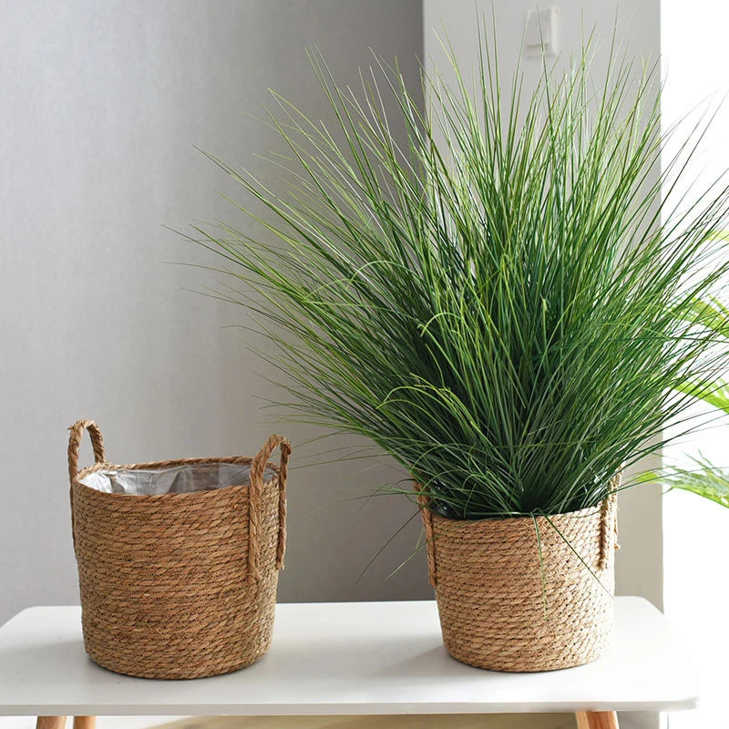 Nordic Straw Woven Flower Pot