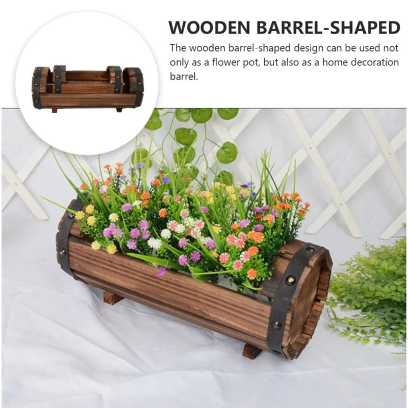 Outdoor Wooden Flower Pot