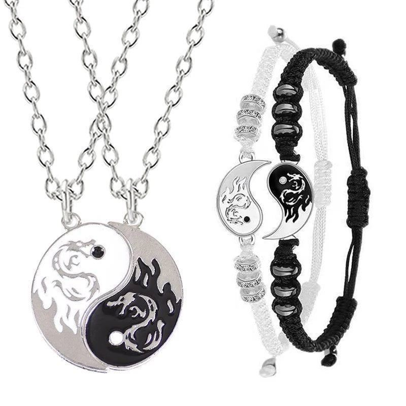 Dragon Figure Yin Yang Bracelet