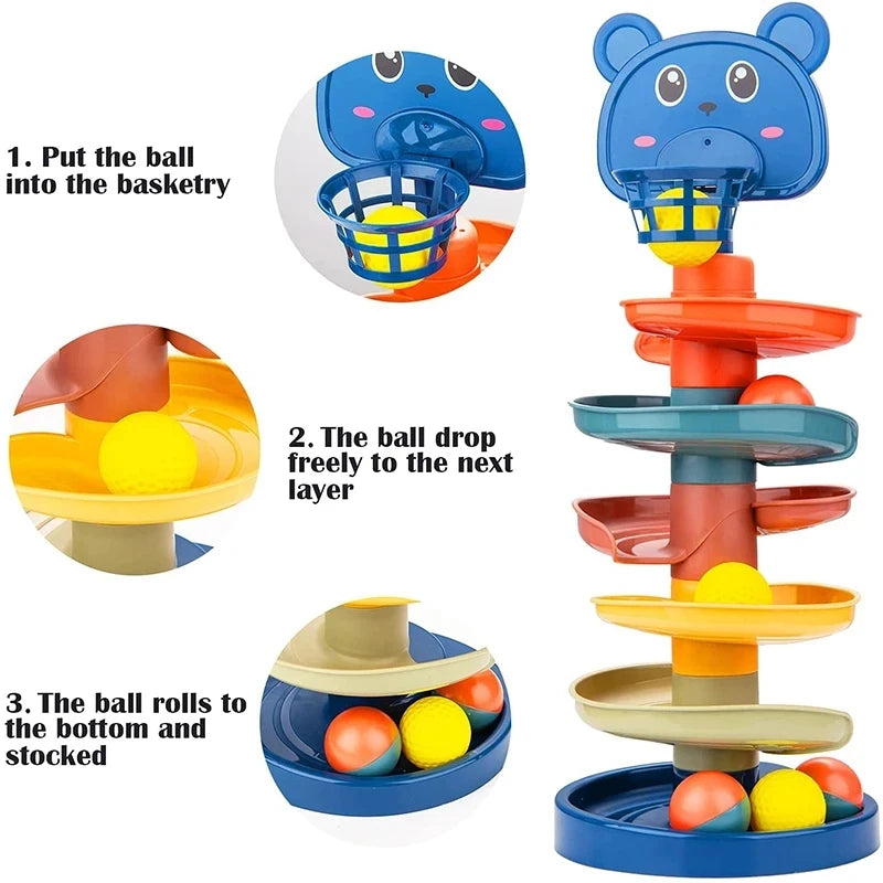 Baby Rolling Ball Tower Toy