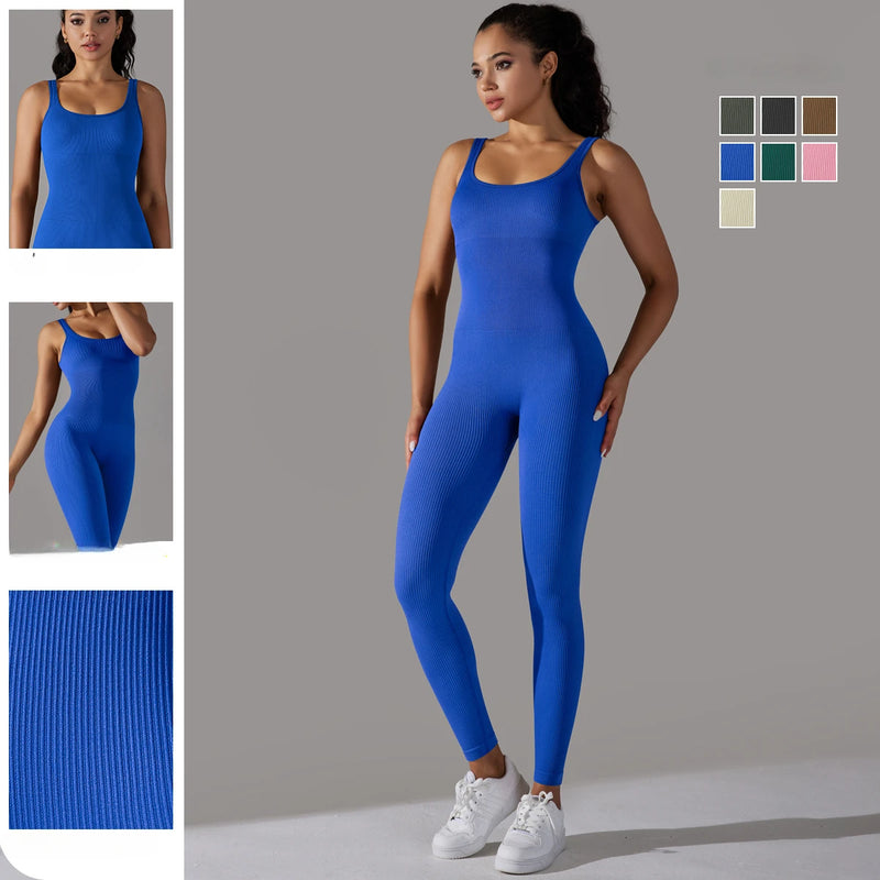 One Piece Seamless Knitted Sport Jumpsuit