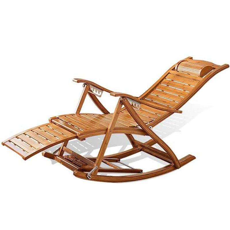 Bamboo recliner backrest Rocking chair