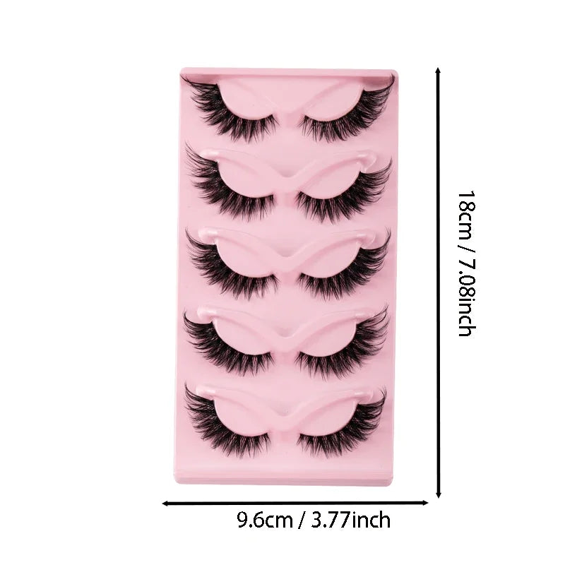 5 Pairs Cat Eye Fake Lashes