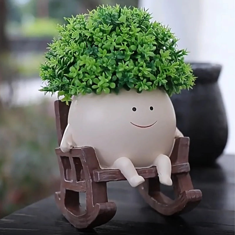 Rocking Chair Flower Pot