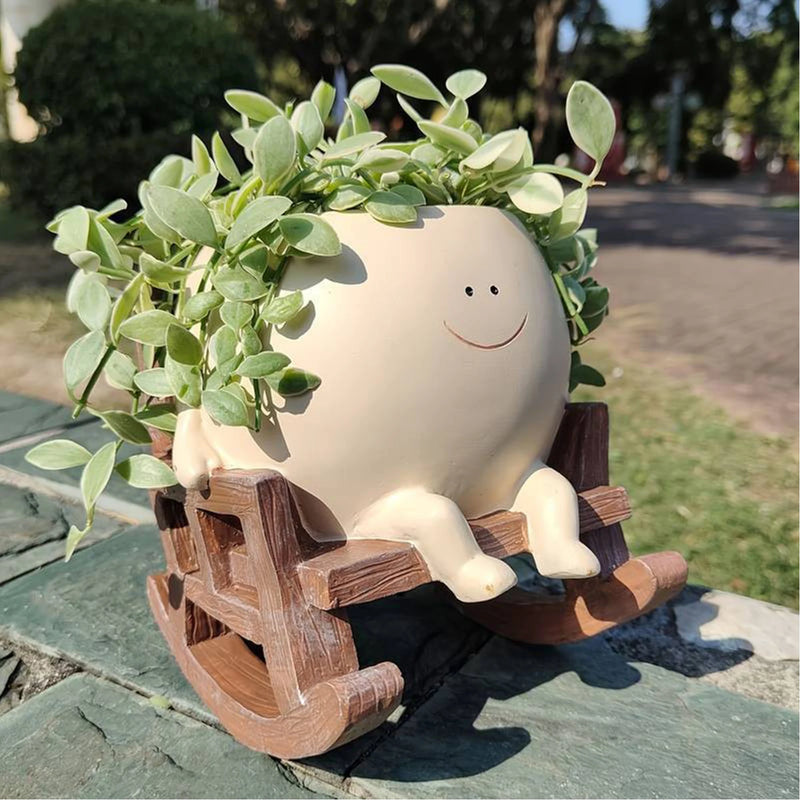 Rocking Chair Flower Pot