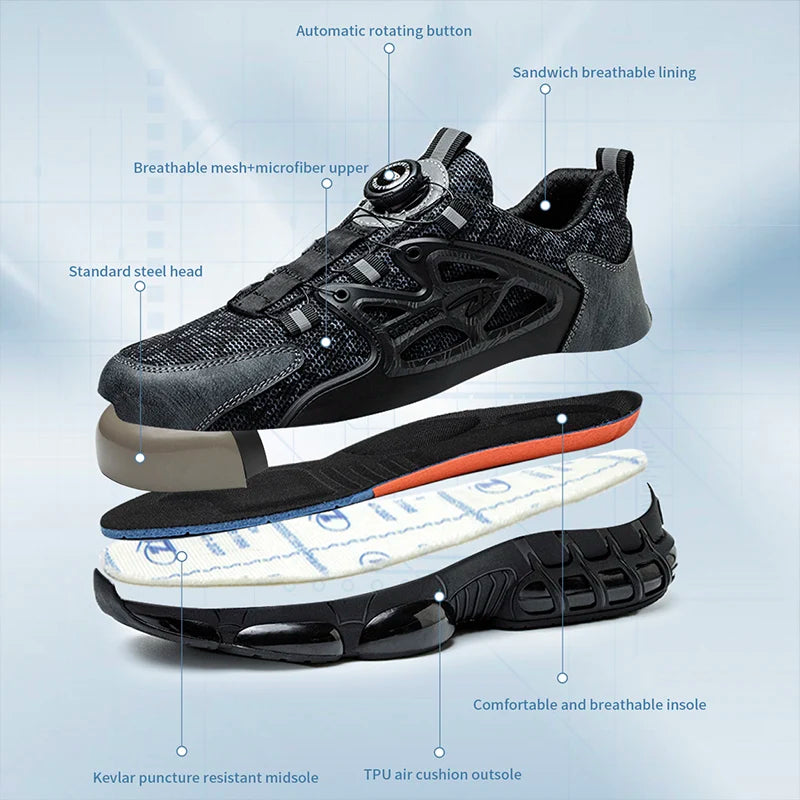 New Rotating Button Work Sneaker