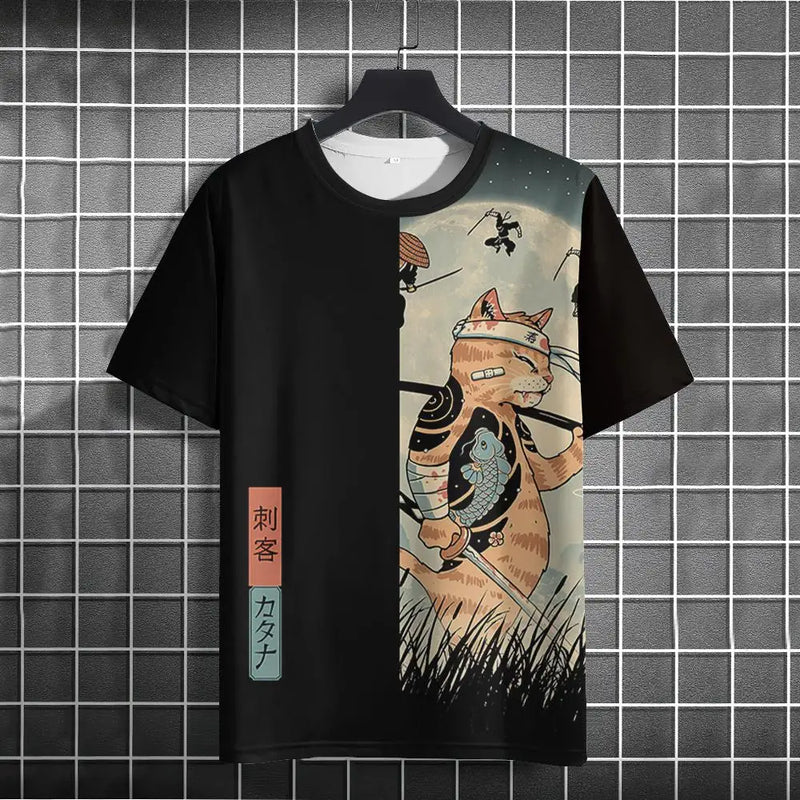 Men's Samurai Cat Shirt