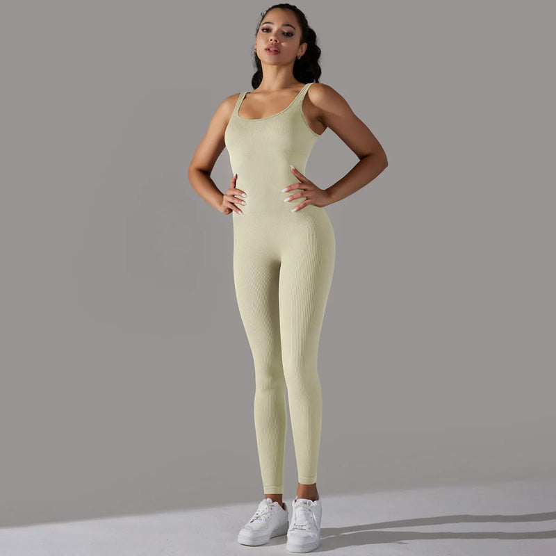 One Piece Seamless Knitted Sport Jumpsuit