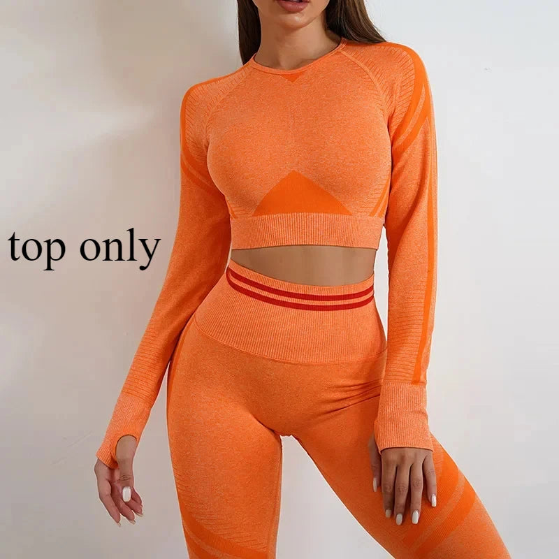 Yoga Seamless Long Sleeve Set