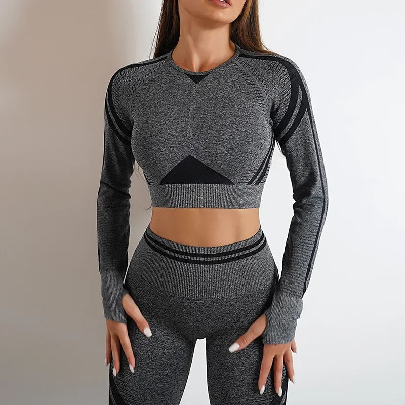 Yoga Seamless Long Sleeve Set