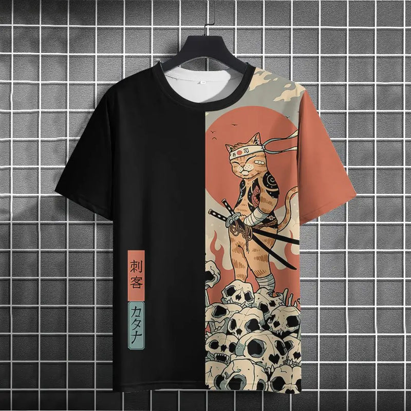 Men's Samurai Cat Shirt