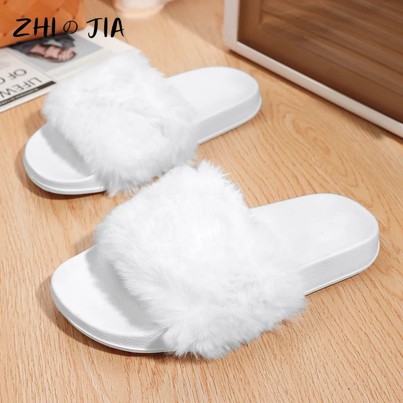 Women's Plush One Word Slipper