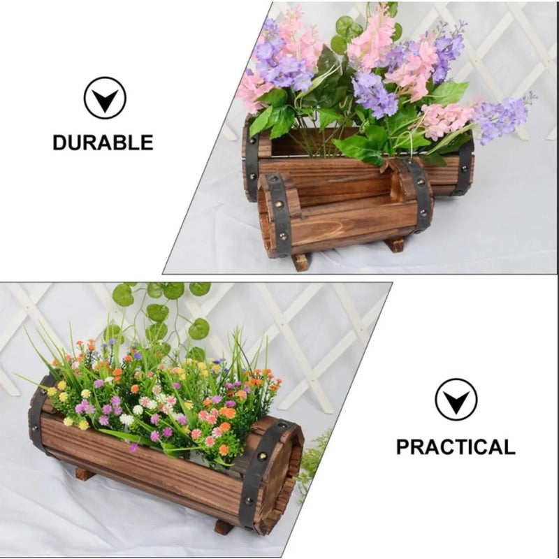 Outdoor Wooden Flower Pot