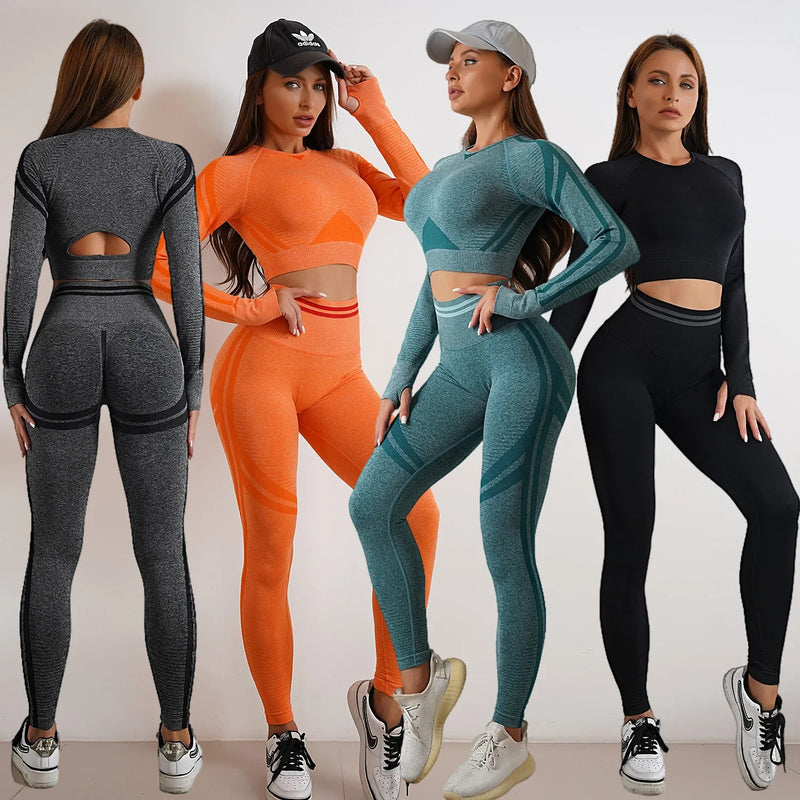 Yoga Seamless Long Sleeve Set