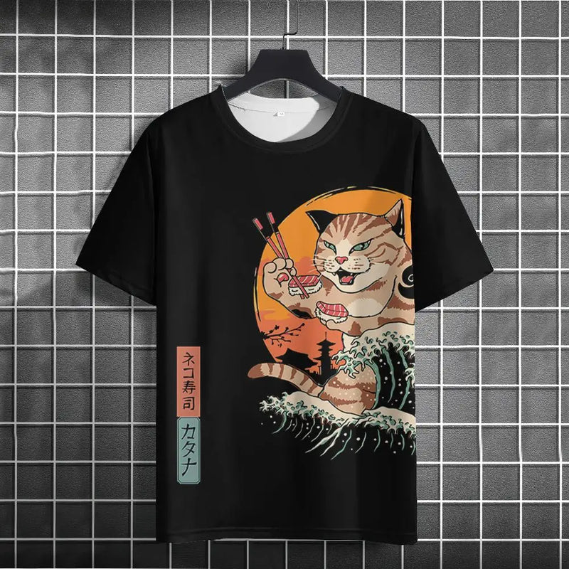 Men's Samurai Cat Shirt