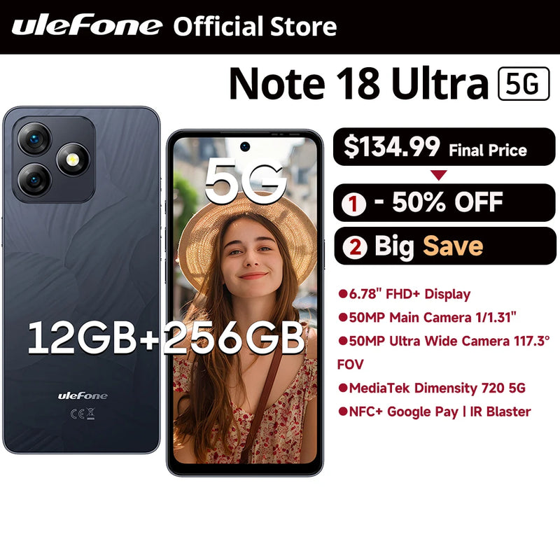 Ulefone Note 18 Ultra 5G Smartphone