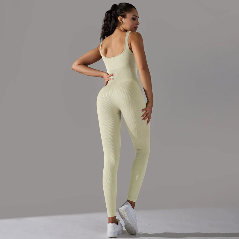 One Piece Seamless Knitted Sport Jumpsuit