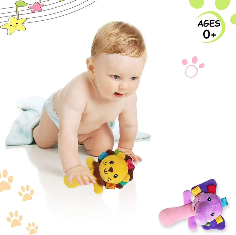 Baby Soft Plush Hand Rattles Toy