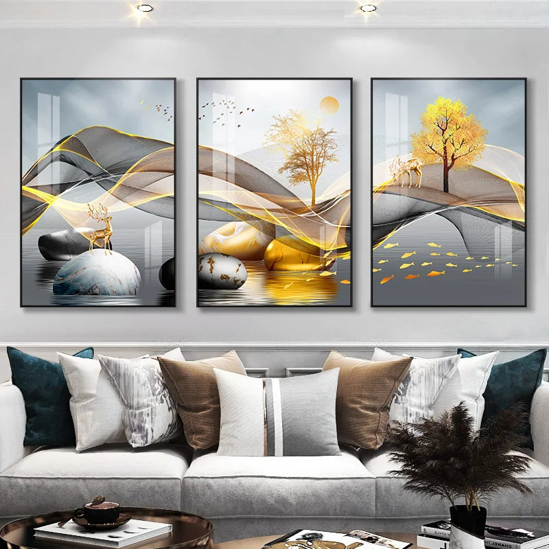 Ribbon Abstract Landscape Wall Art