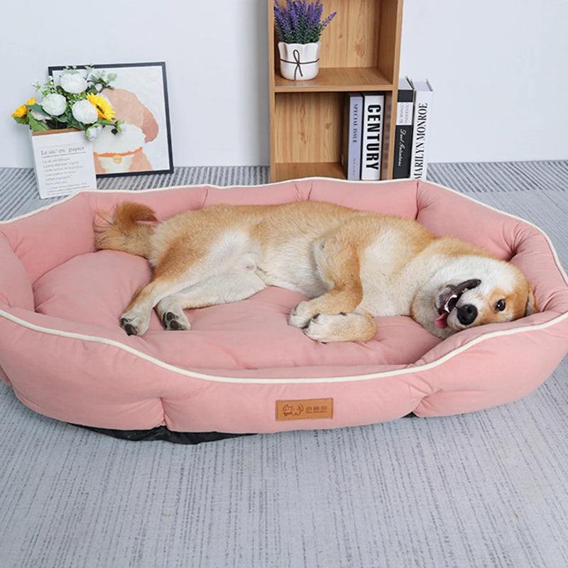 Imitation Suede Velvet Dog Bed